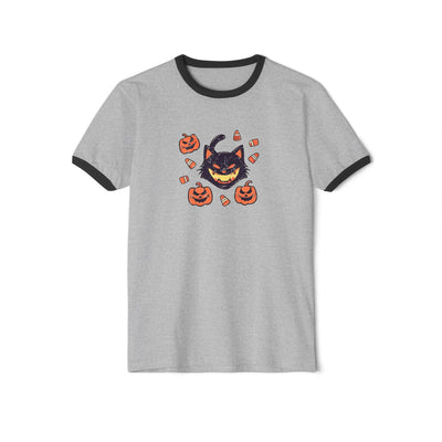 Vintage Black Cat Ringer T-Shirt