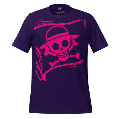 Anime-style illustration of a Jolly Roger pirate flag with stylized skull and graphic elements.