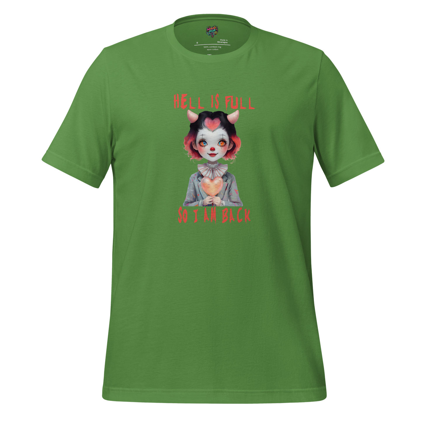 Cute yet fiery graphic with text “Back from Hell” — playful, unholy design with sass, heat, and just the right dose of brimstone attitude