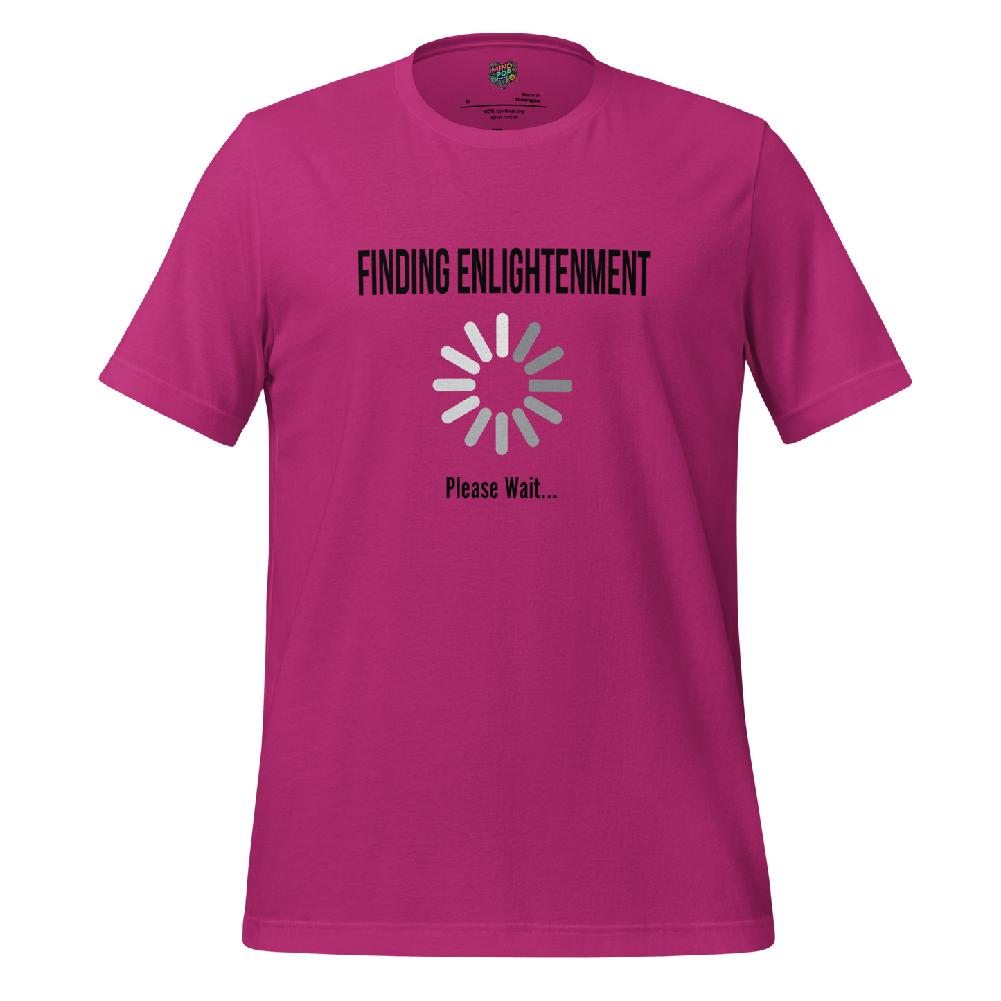 Loading bar with text “Finding Enlightenment, Please Wait” — funny spiritual parody mixing digital humor with modern mindfulness