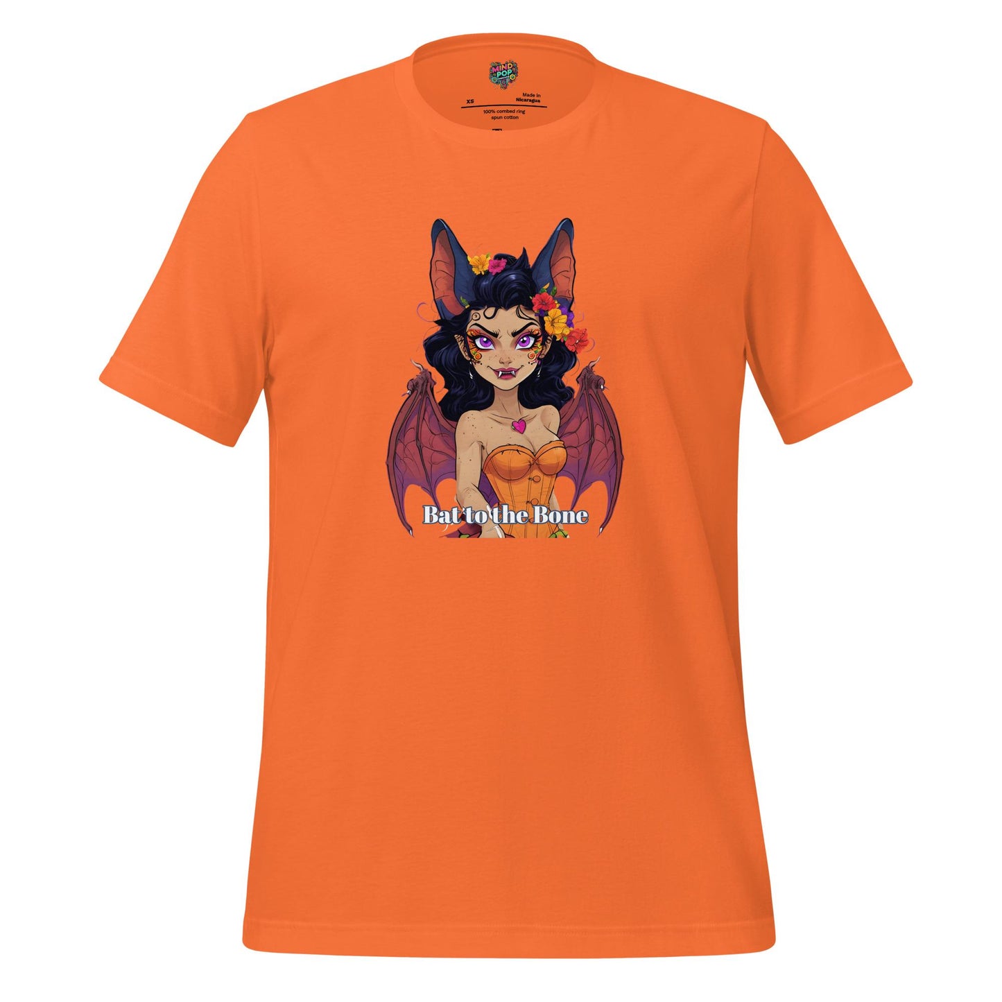 Bat to the Bone Shirt – Sexy Bat Woman Pin-Up Tee, Retro Gothic Halloween Unisex T-Shirt XS–5XL