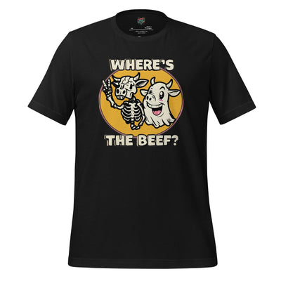 Where’s the Beef Shirt – Funny Halloween Cow Skeleton and Ghost Tee