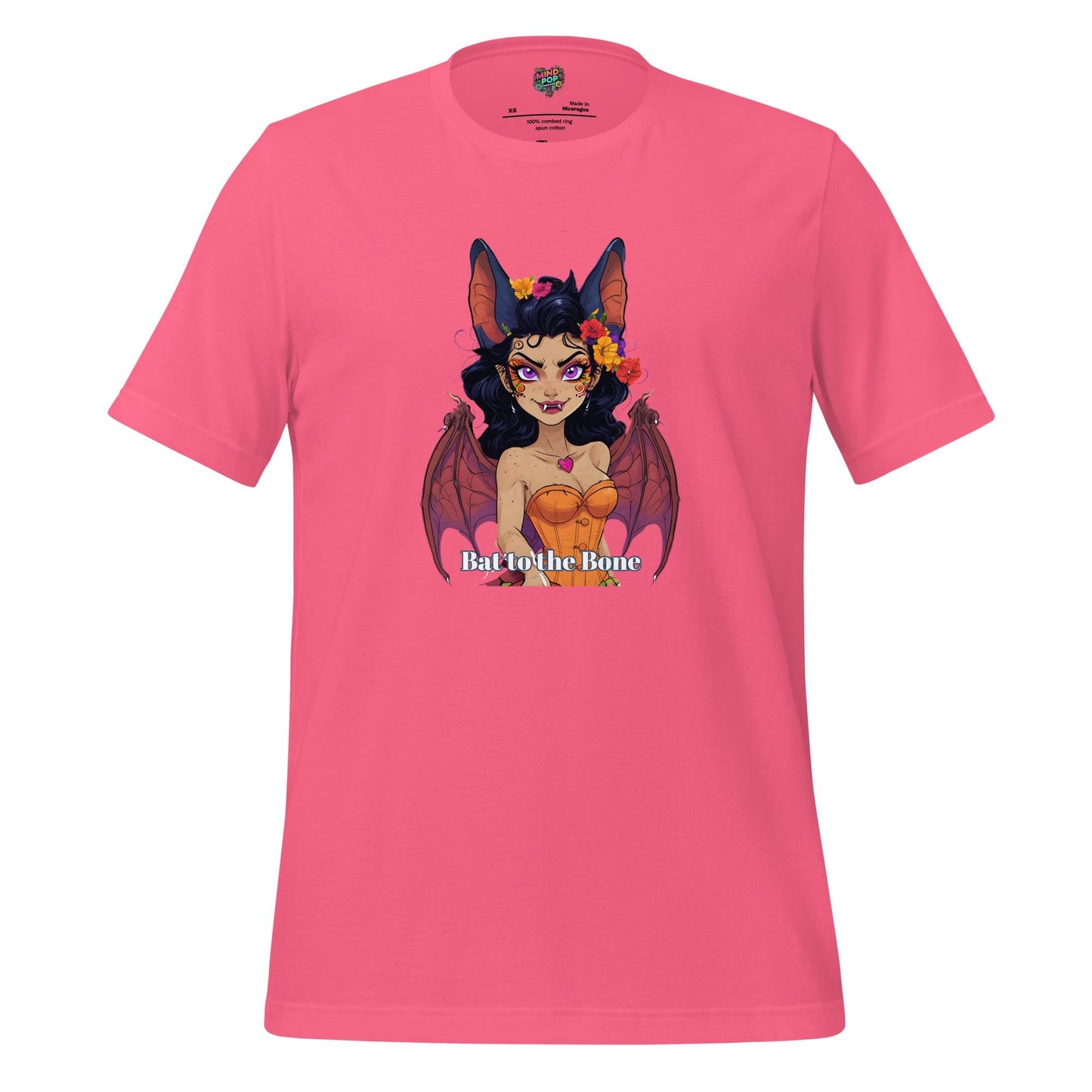 Bat to the Bone Shirt – Sexy Bat Woman Pin-Up Tee, Retro Gothic Halloween Unisex T-Shirt XS–5XL