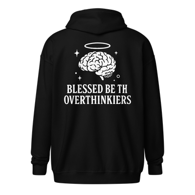 Zip-up hoodie featuring bold “Otherthinkers” text—minimalist design for contrarians, deep thinkers, and mental misfits