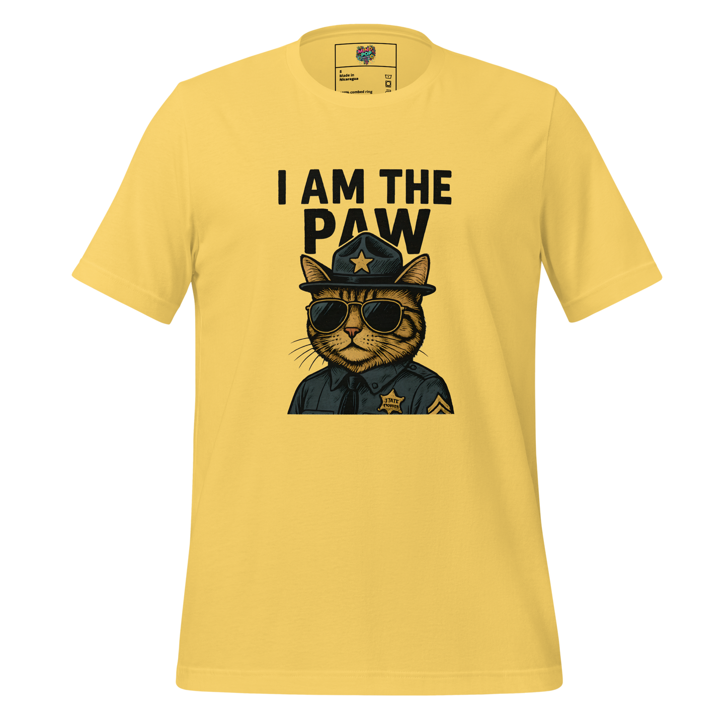 Cat shirt with bold text “Respect the Paw” featuring a commanding paw graphic—perfect for feline overlords and their subjects