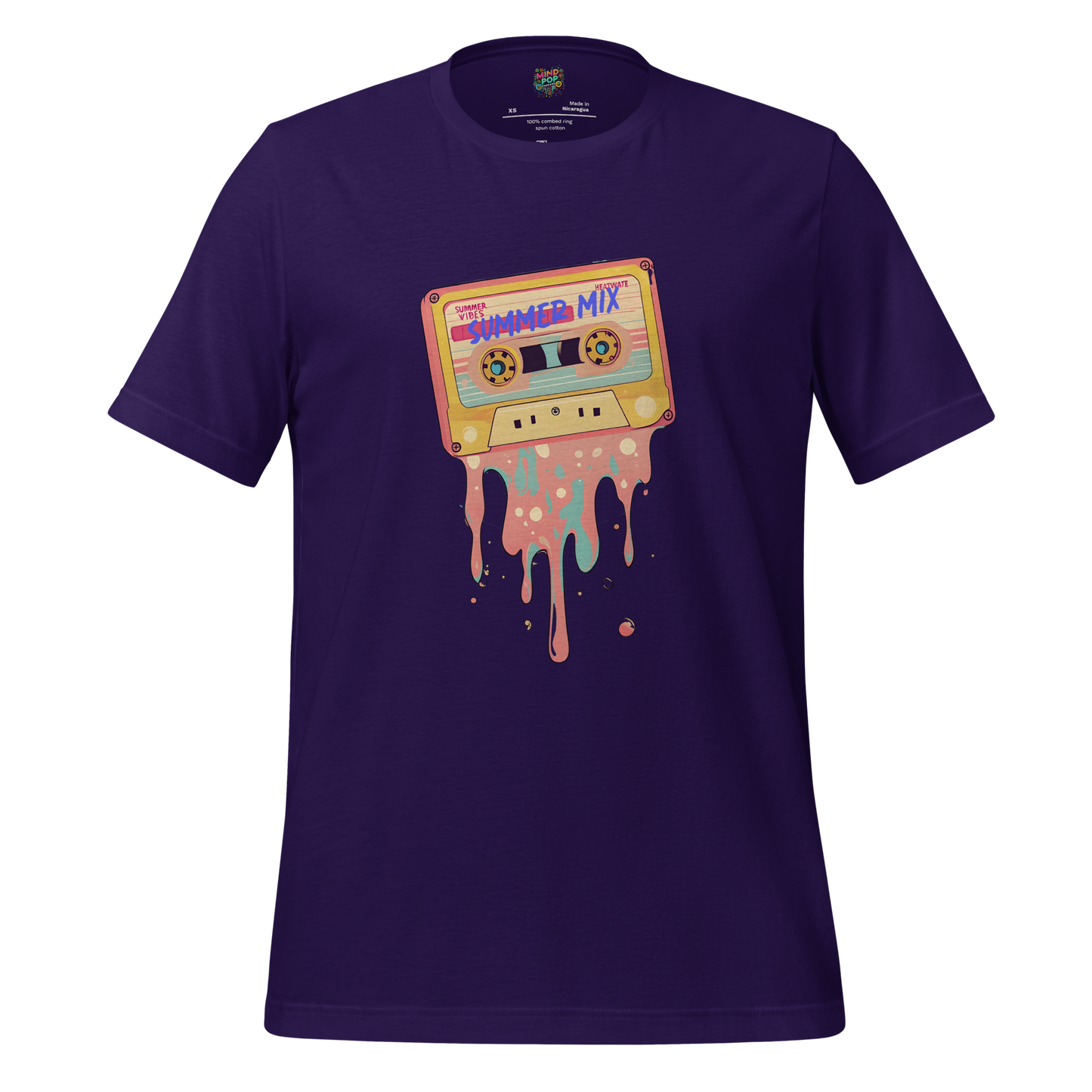 Melting cassette tape graphic with retro design — dripping with vintage summer vibes, nostalgia, and heatwave chaos