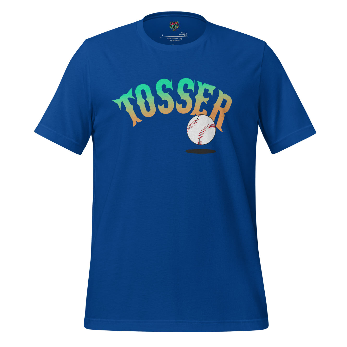 Bold text “Tosser” in vintage baseball style — British insult meets American sports for a perfectly petty crossover design