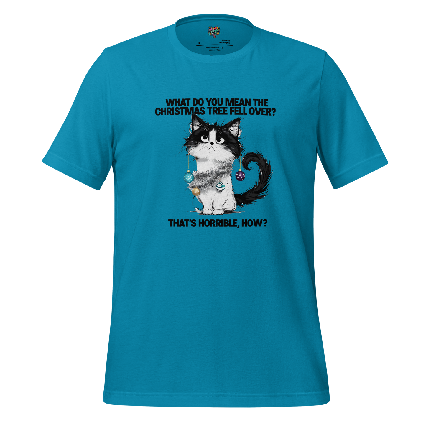 Cat vs. Christmas Tree Shirt - MindPop Threads