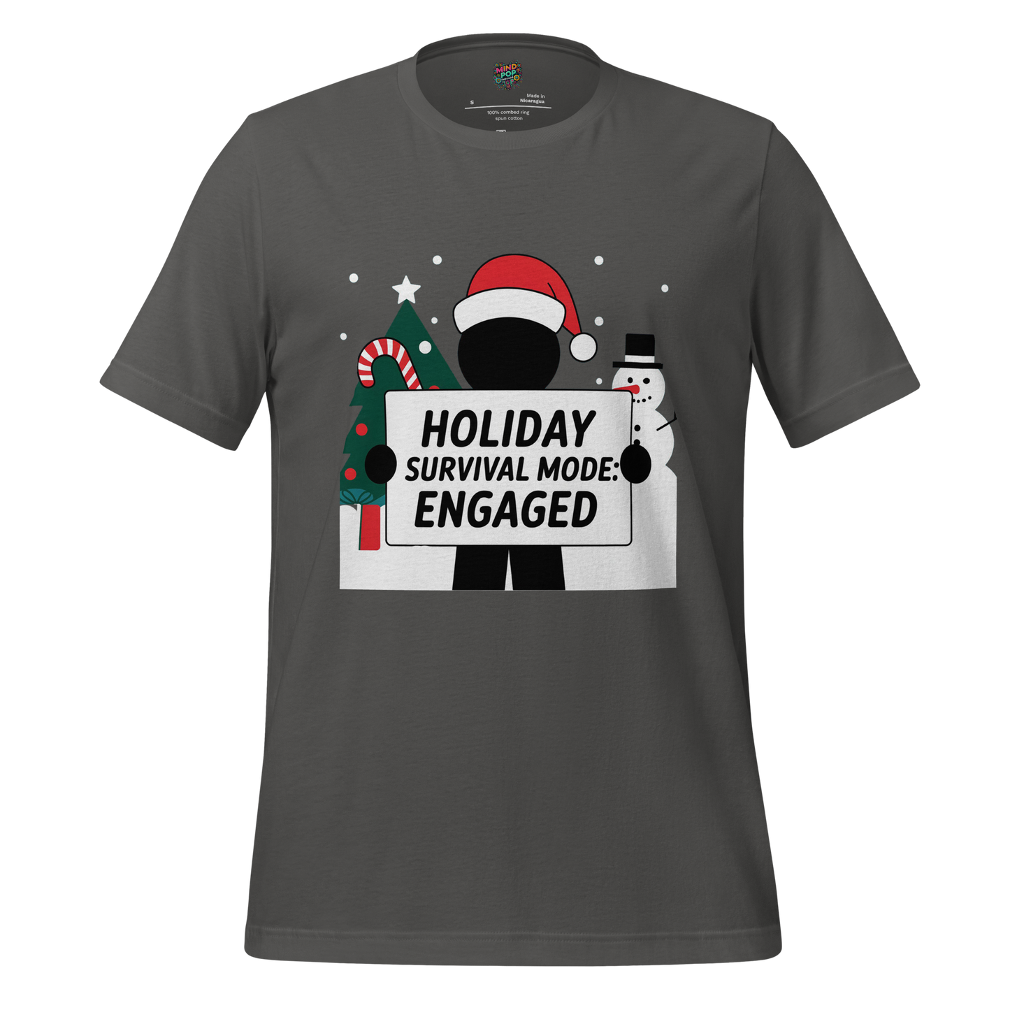 Christmas Stickman Survival Mode Shirt - MindPop Threads