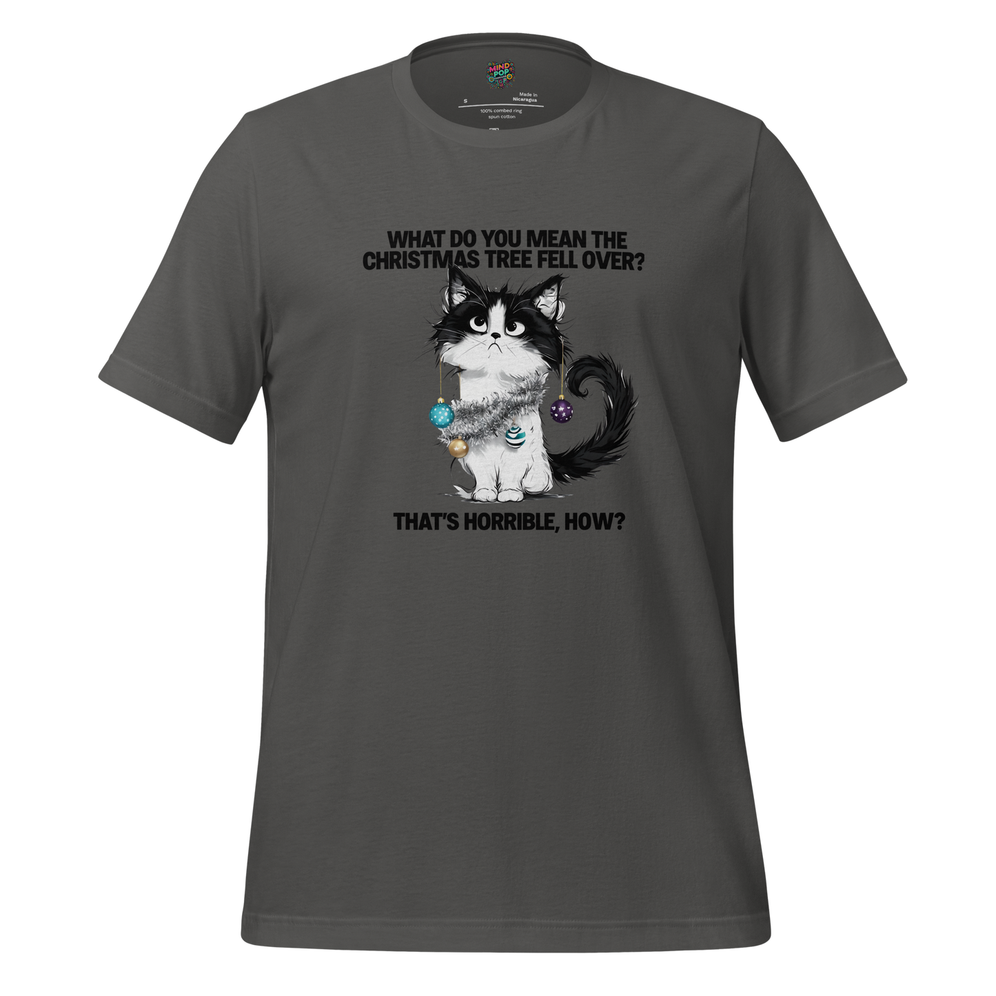 Cat vs. Christmas Tree Shirt - MindPop Threads