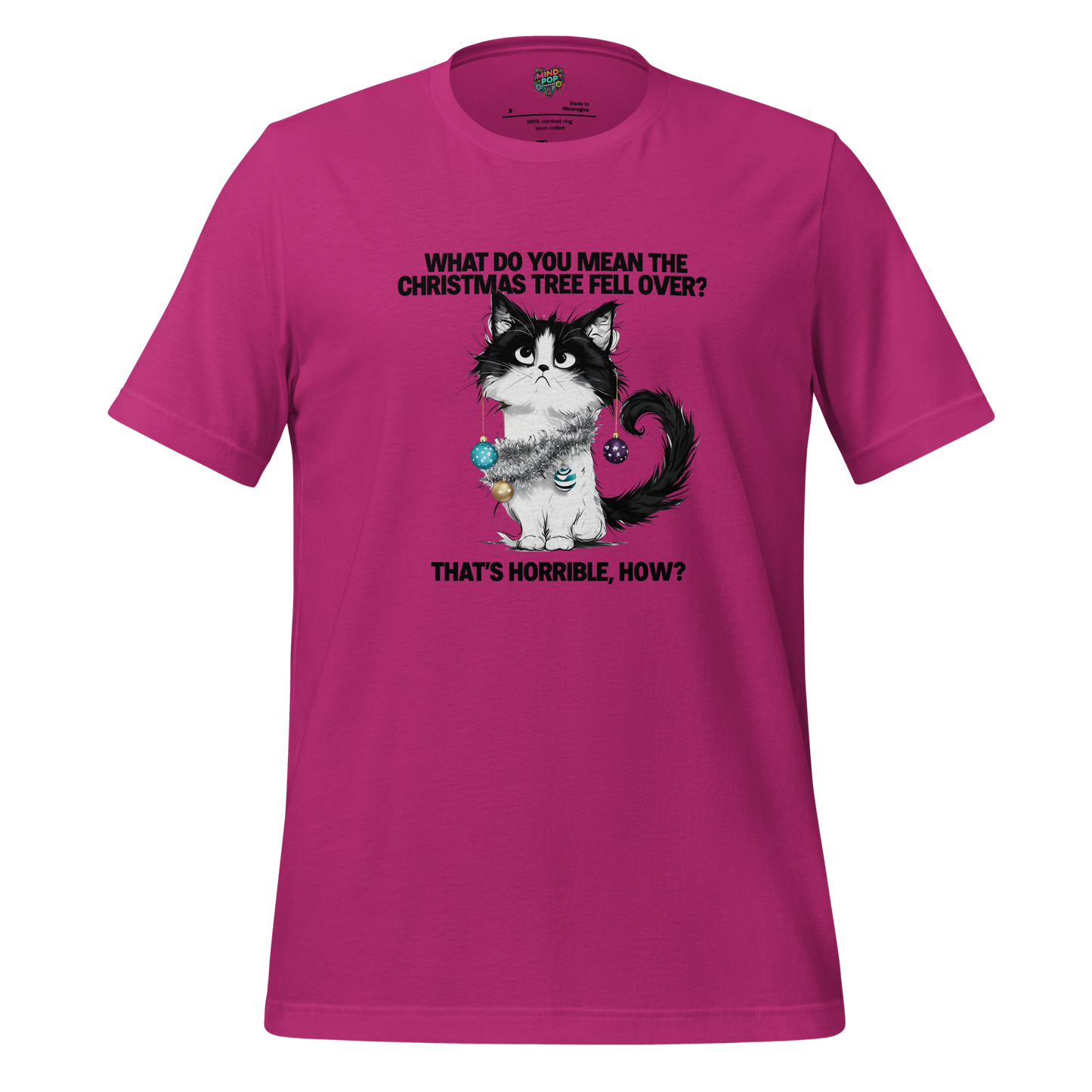 Cat vs. Christmas Tree Shirt - MindPop Threads