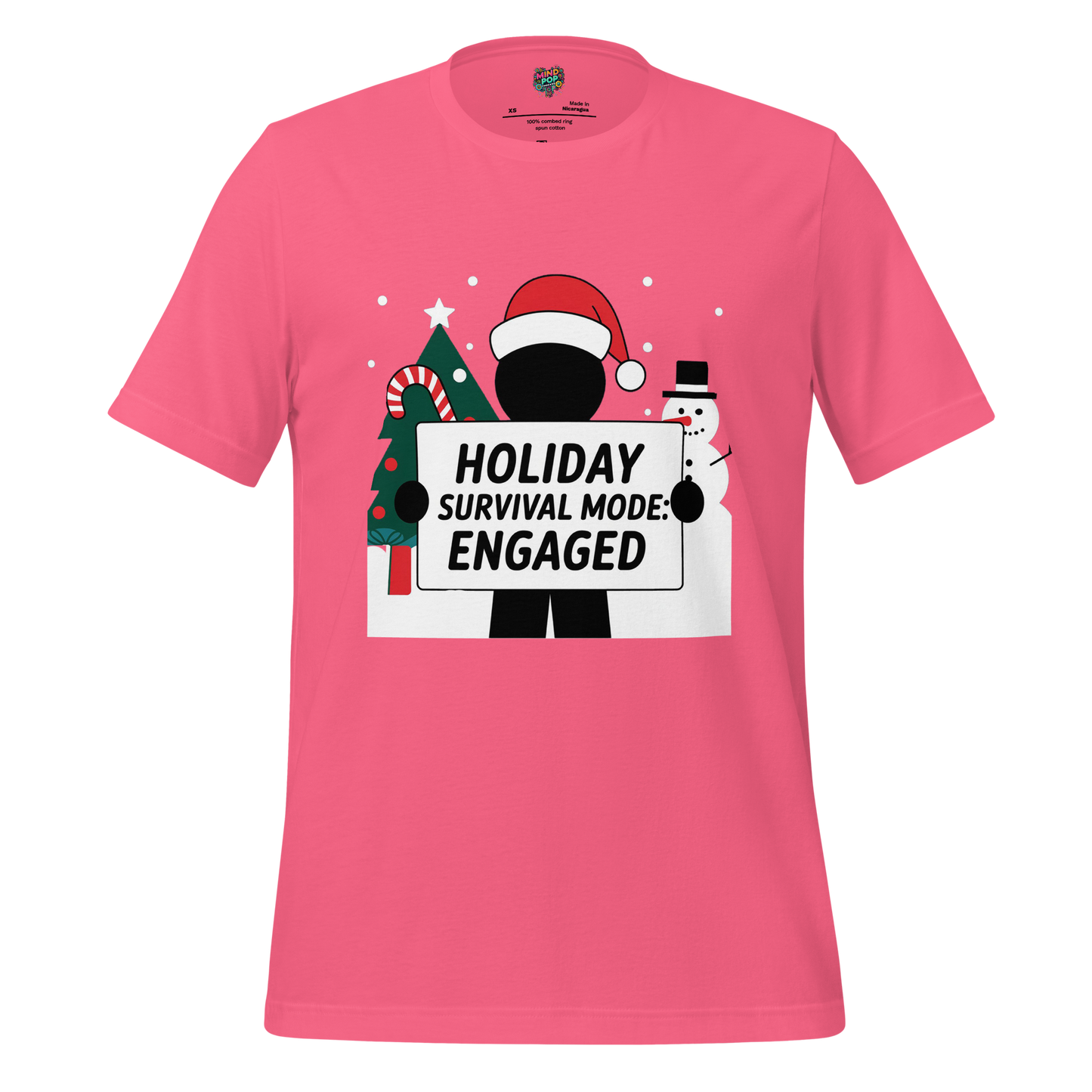 Christmas Stickman Survival Mode Shirt - MindPop Threads
