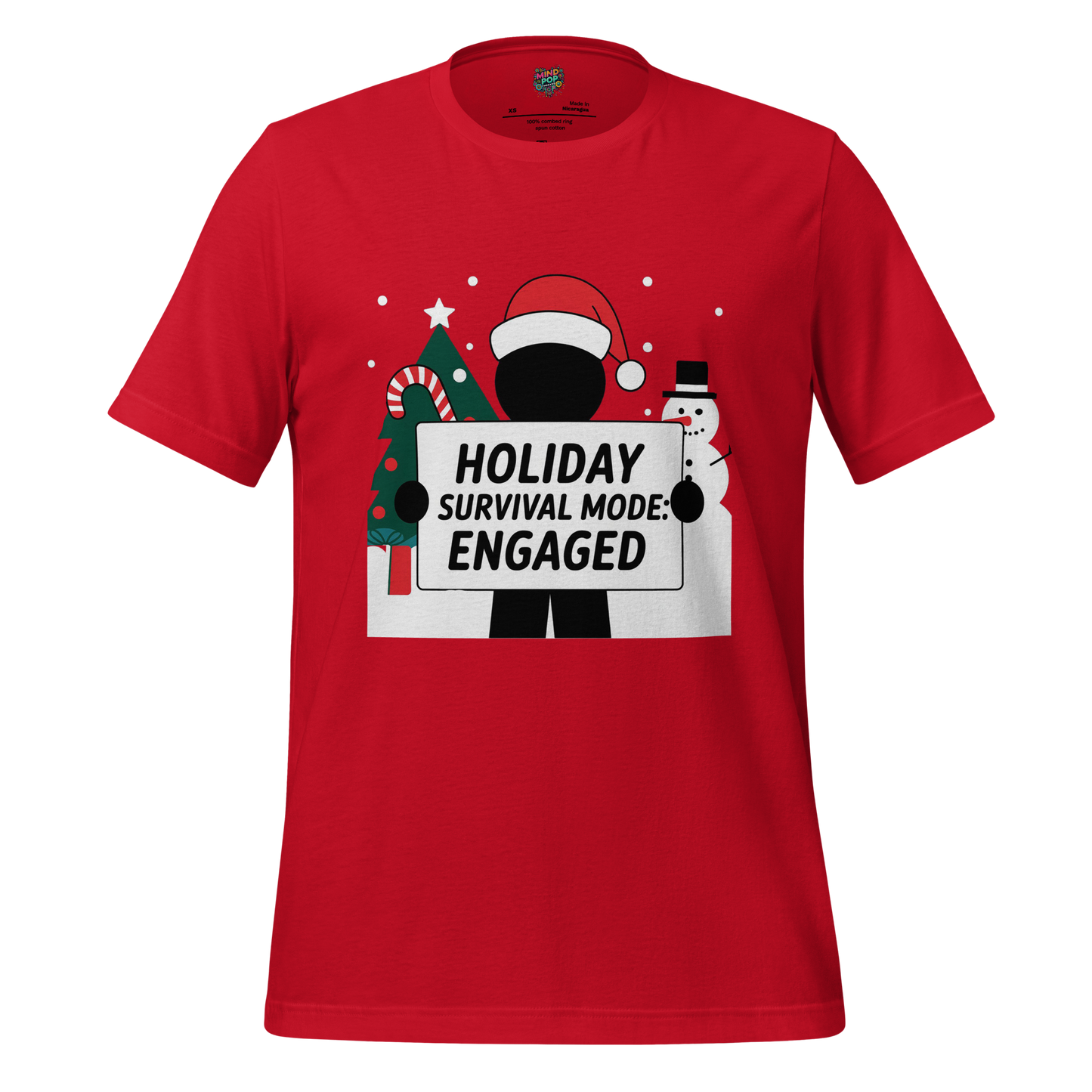 Christmas Stickman Survival Mode Shirt - MindPop Threads