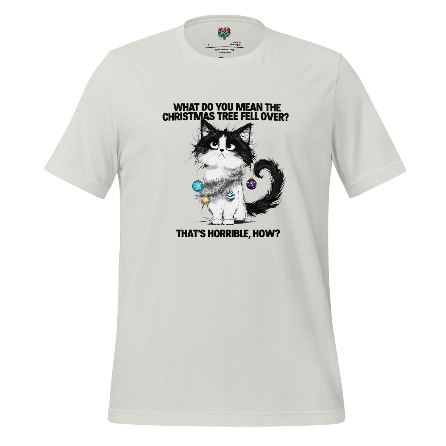 Cat vs. Christmas Tree Shirt - MindPop Threads