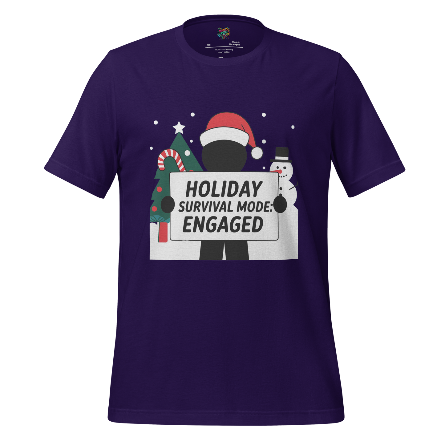 Christmas Stickman Survival Mode Shirt - MindPop Threads