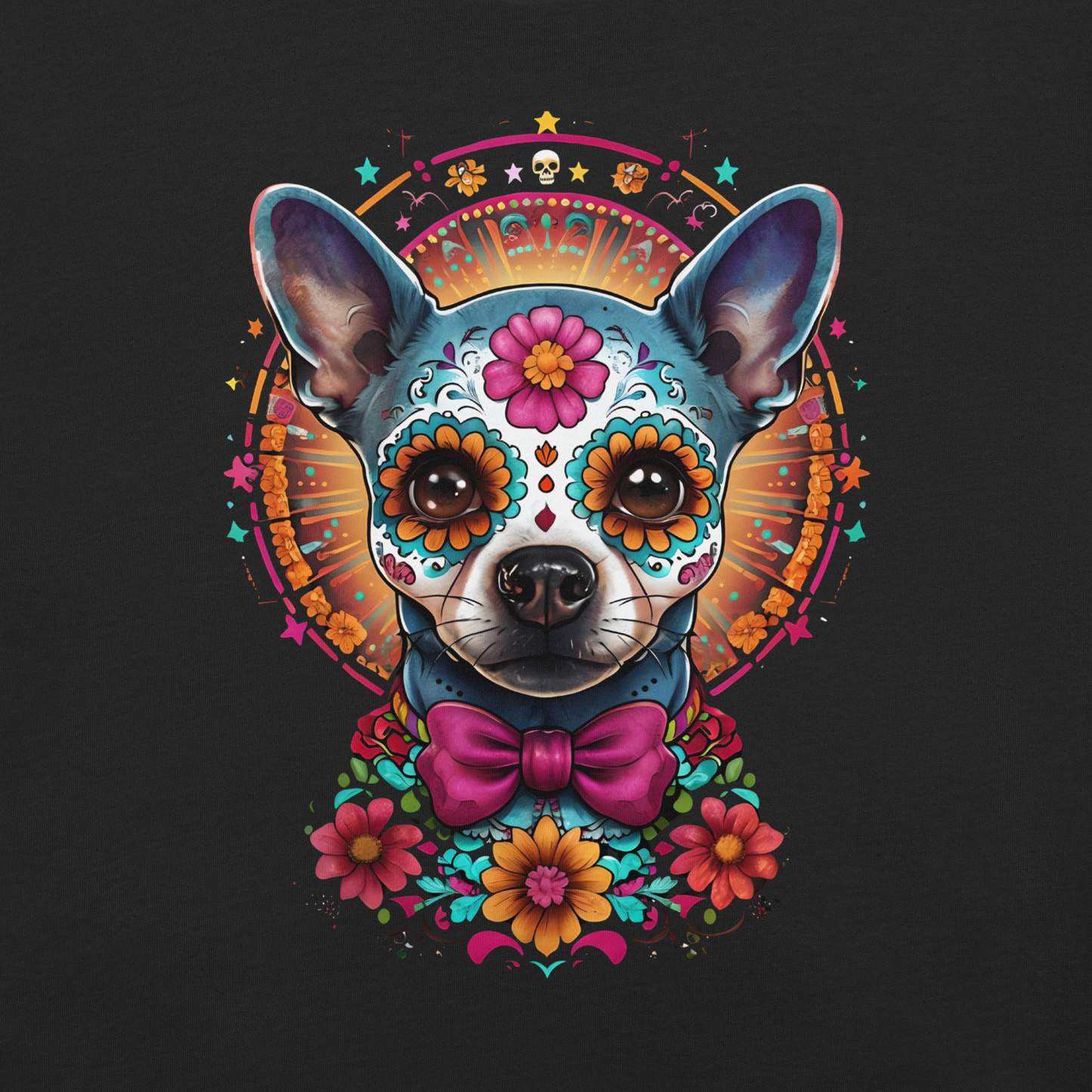 Sugar Skull Pet Memorial Cotton Shirt