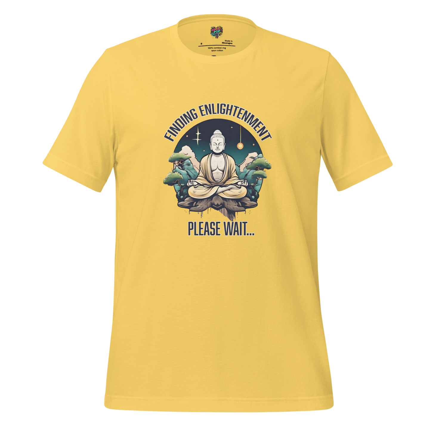 Finding Enlightenment, Please Wait Shirt - MindPop Threads