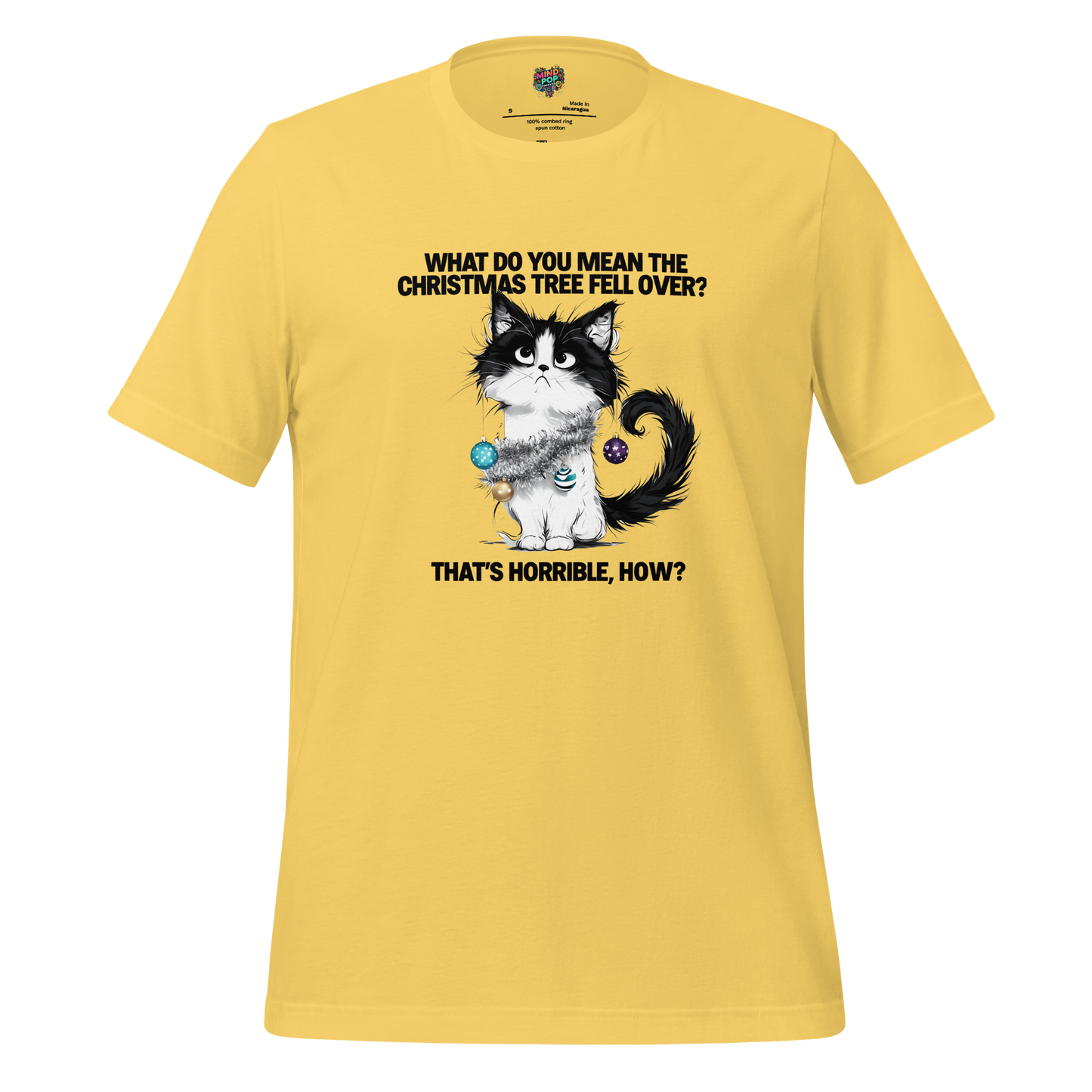 Cat vs. Christmas Tree Shirt - MindPop Threads
