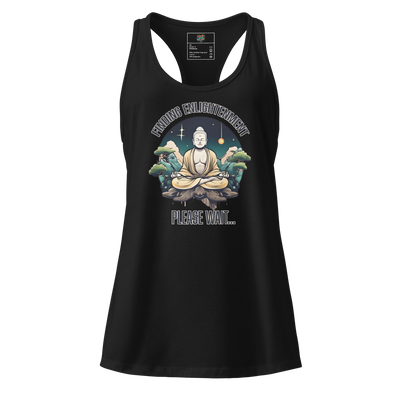 Finding Enlightenment (Buddha in Garden) fitted racerback tank top