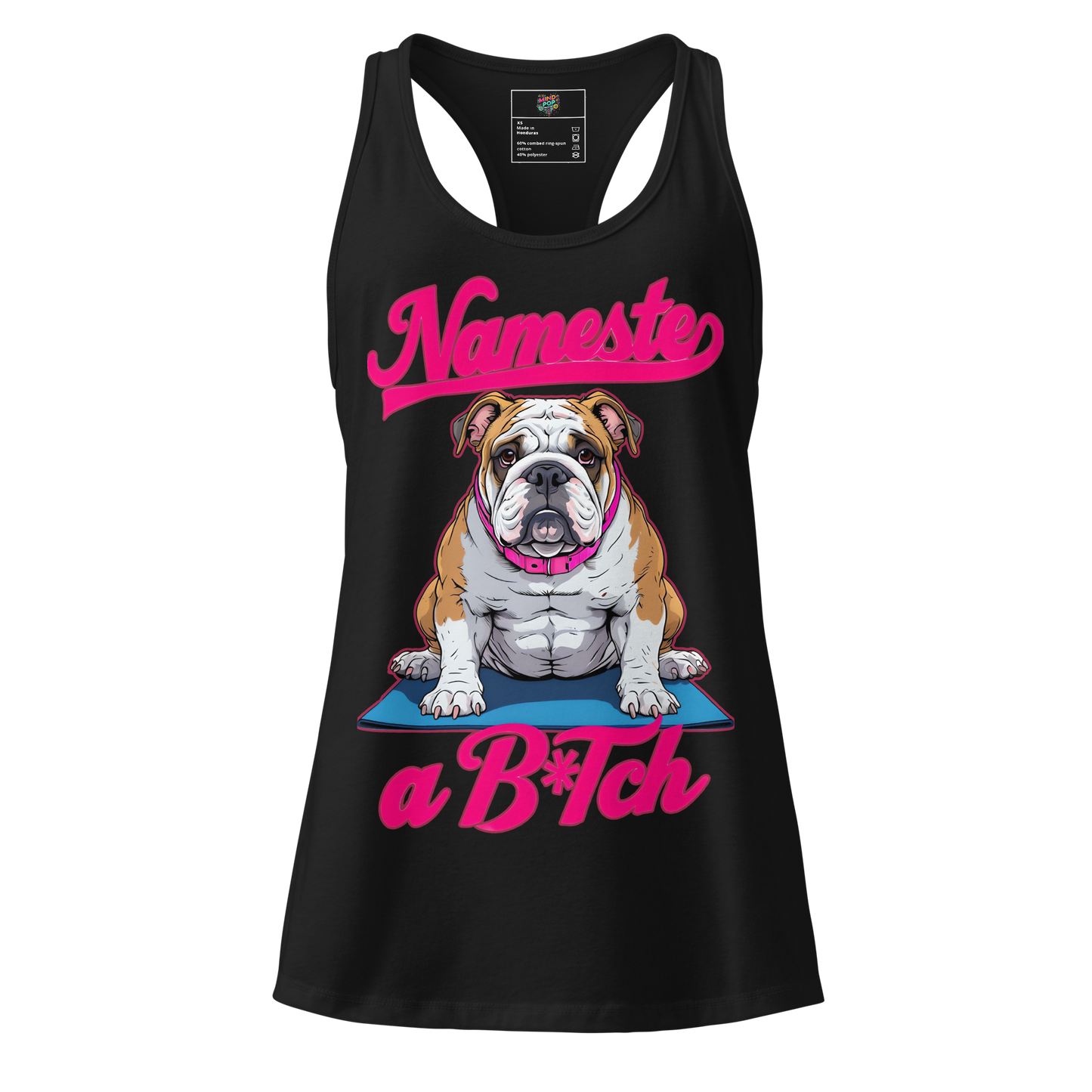 NaMaSte a B*Tch fitted racerback tank top