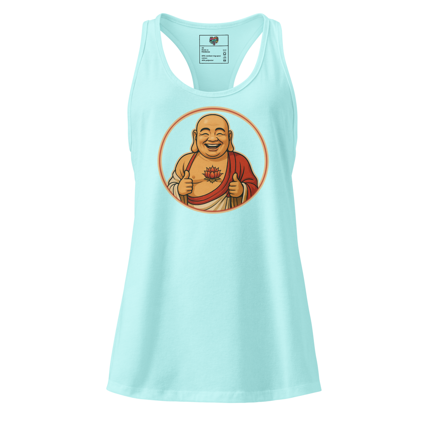 Buddy Buddha fitted racerback tank top
