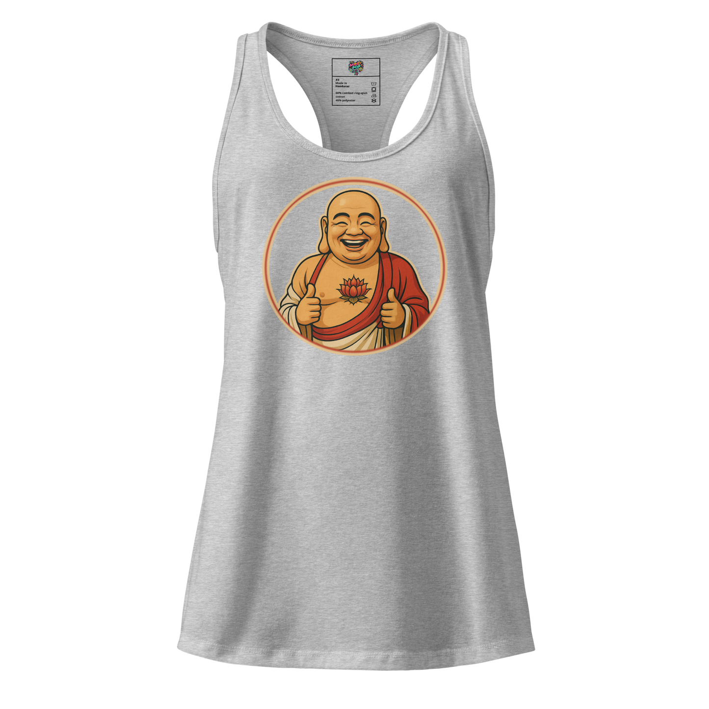 Buddy Buddha fitted racerback tank top