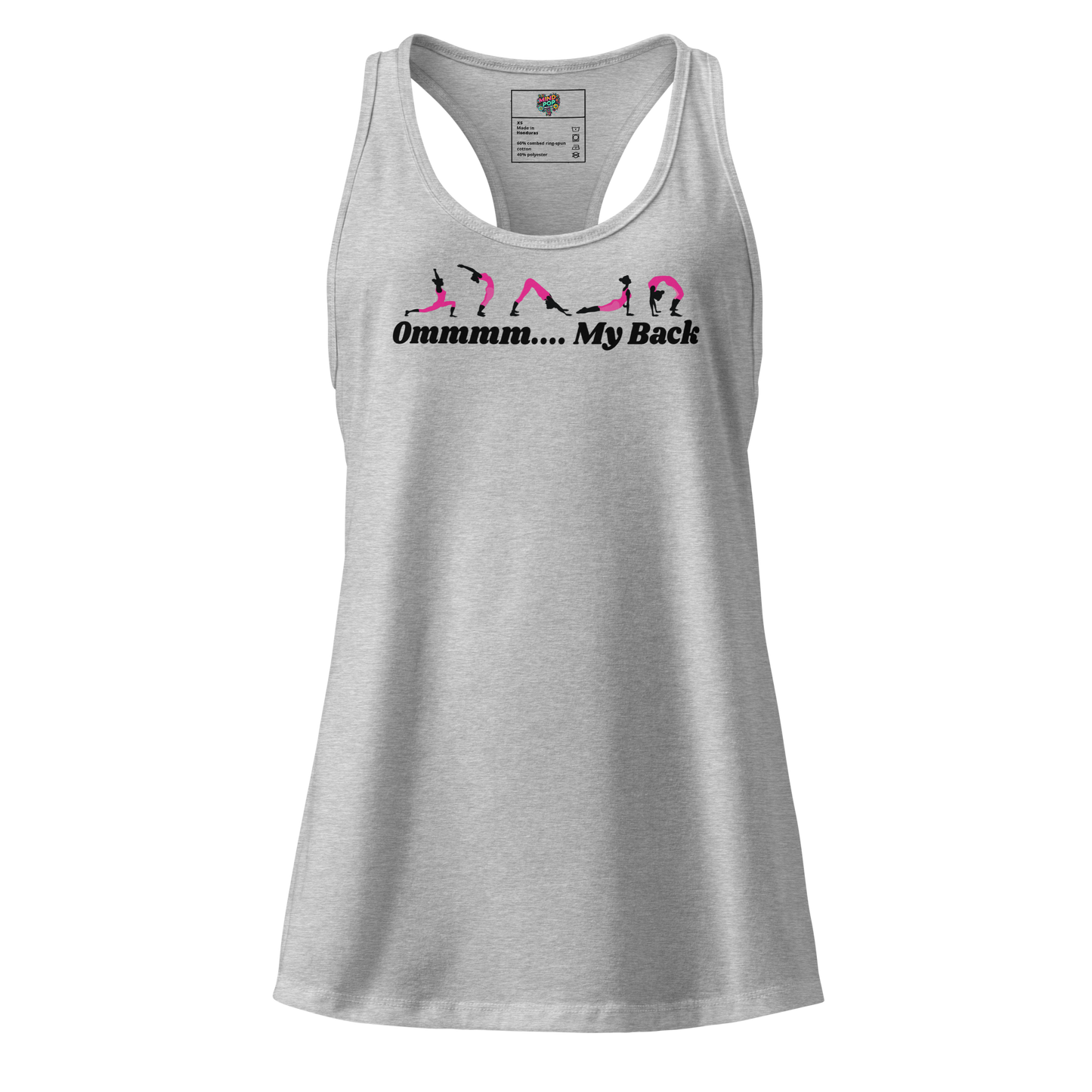 Ommm... My Back fitted racerback tank top