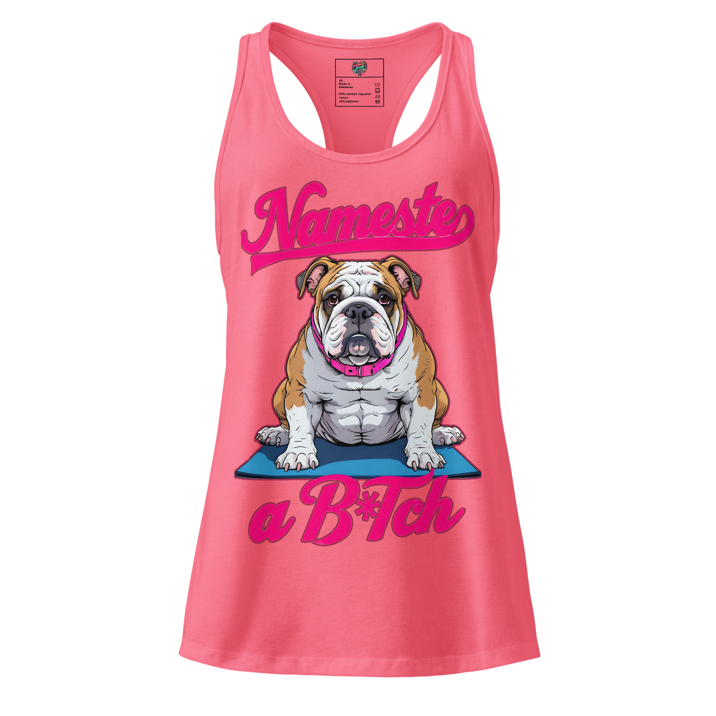 NaMaSte a B*Tch fitted racerback tank top