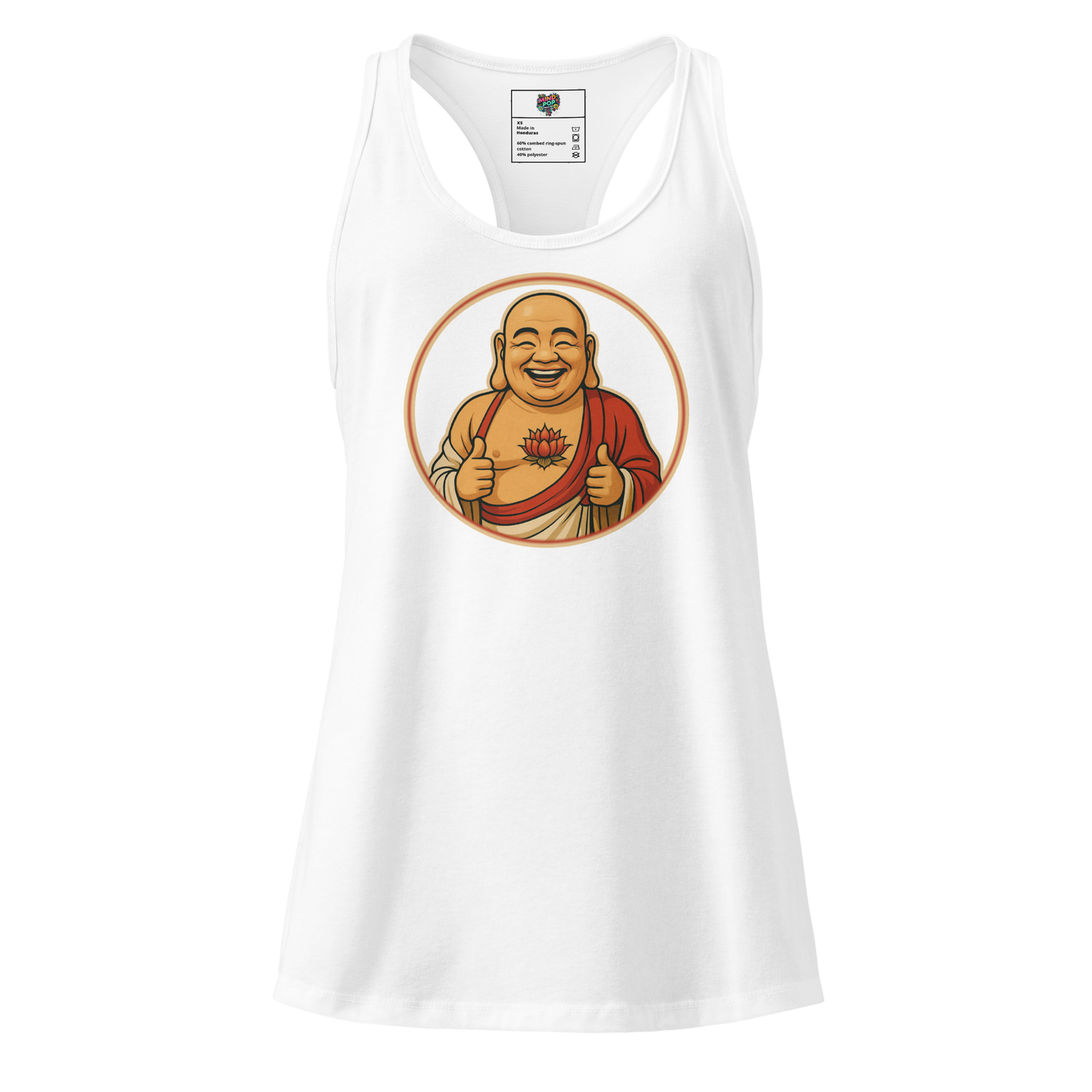 Buddy Buddha fitted racerback tank top
