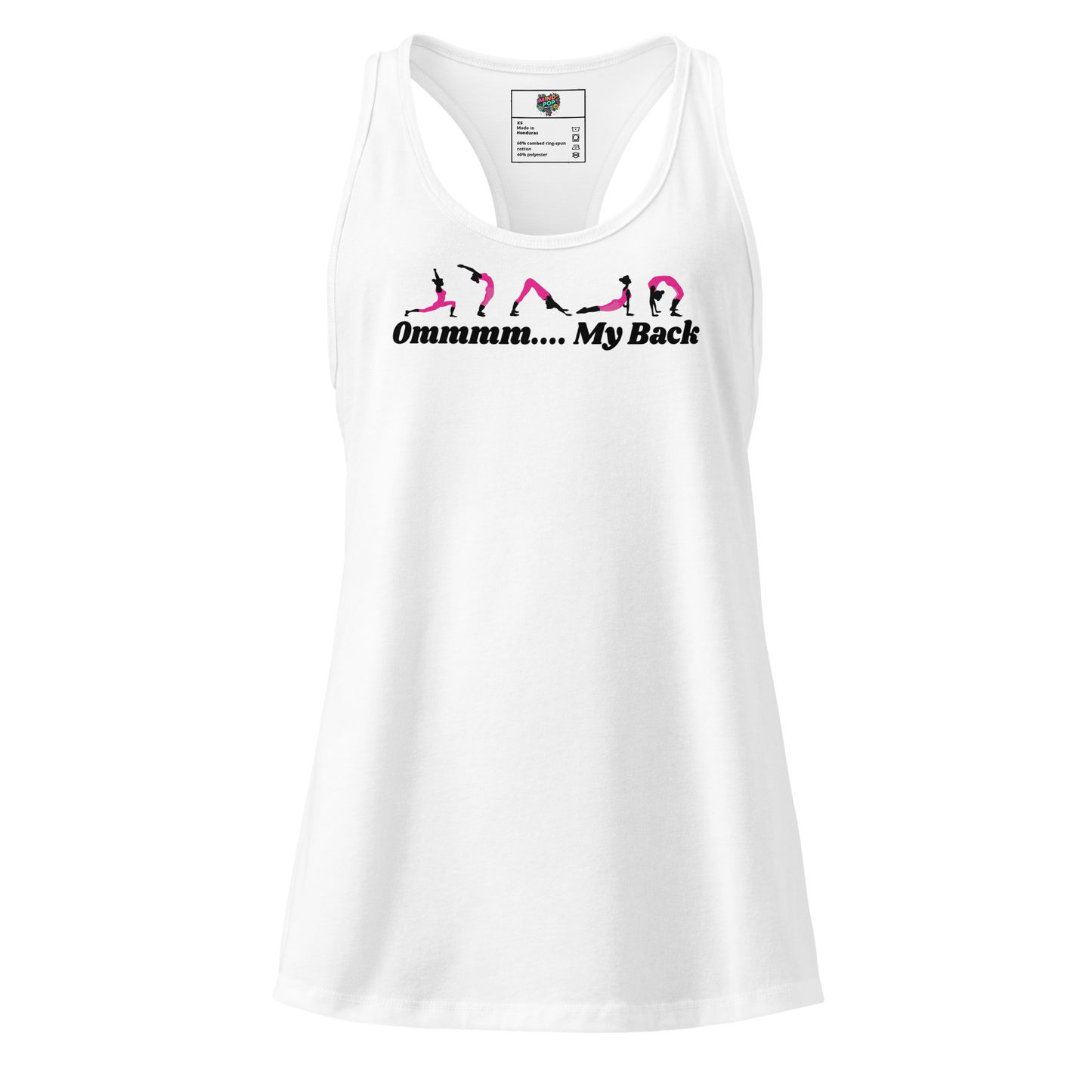 Ommm... My Back fitted racerback tank top