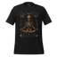 Meditating skeleton inside an occult-style ritual circle with text “As Within, So Without” — mystical tarot-inspired design with gothic balance vibes
