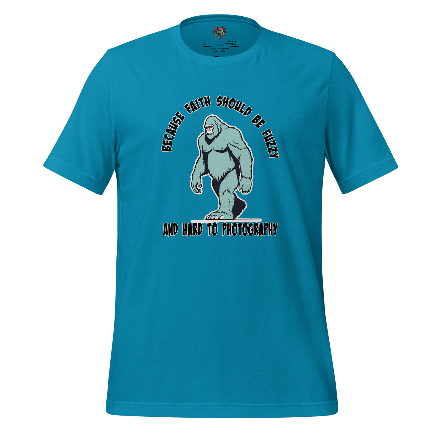 Funny Bigfoot shirt with retro-style graphic and cryptid vibes — perfect for Sasquatch fans and true believers of the blurry unknown