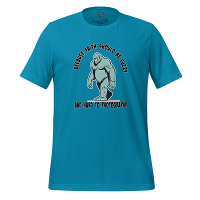 Funny Bigfoot shirt with retro-style graphic and cryptid vibes — perfect for Sasquatch fans and true believers of the blurry unknown