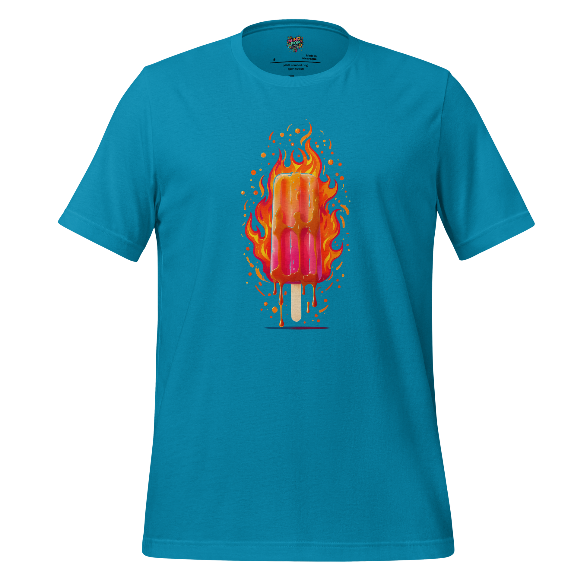 Graphic-only design of a popsicle on fire — chaotic summer meltdown shirt with sweet visuals and unspoken unhinged energy

