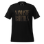 Snarky yoga shirt with gold lettering that reads “Namaste, Bitches” — funny spiritual tee mixing mindfulness with attitude