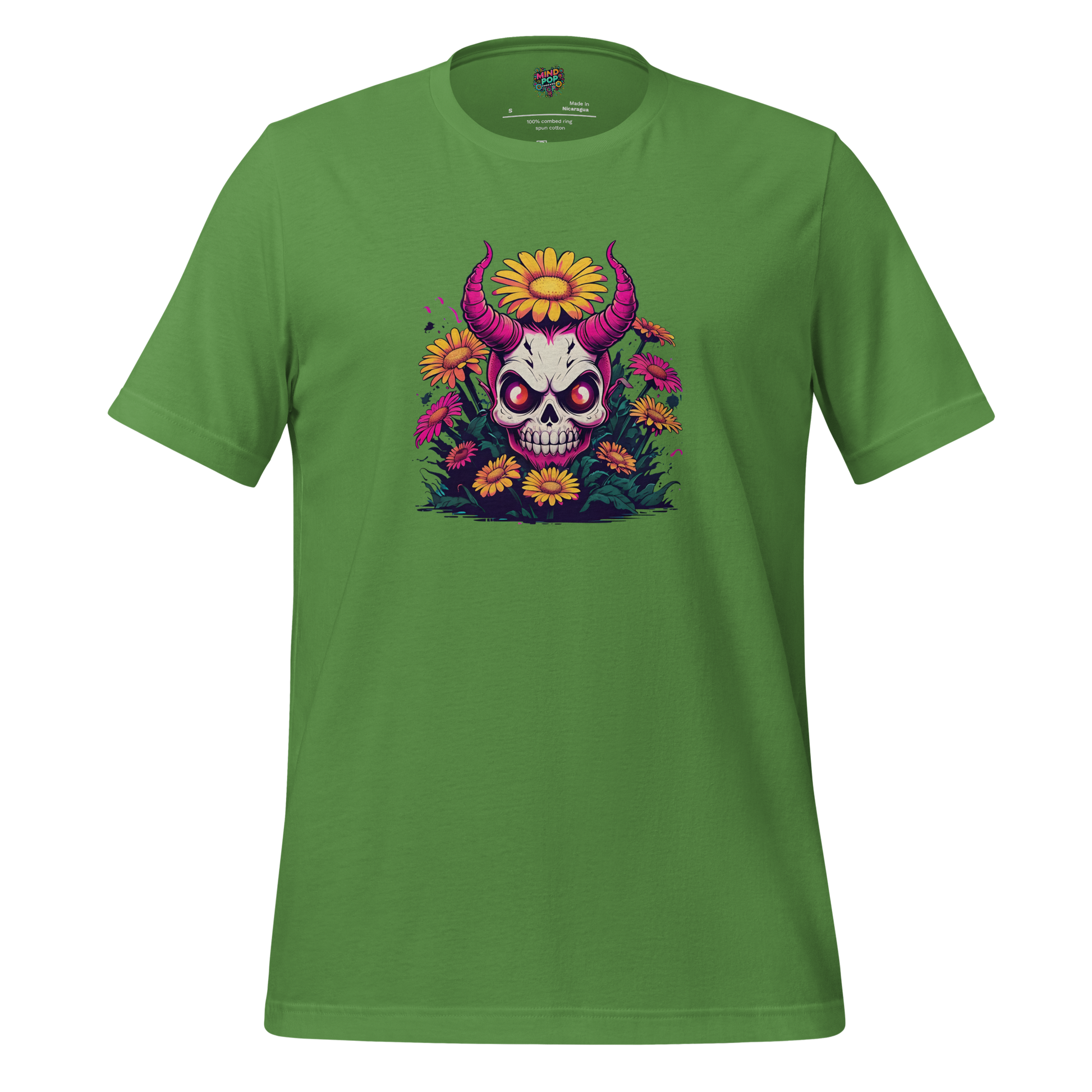 Cartoon monster sneezing with puffy eyes and tissues — graphic-only allergy season design capturing hay fever chaos in monstrous form