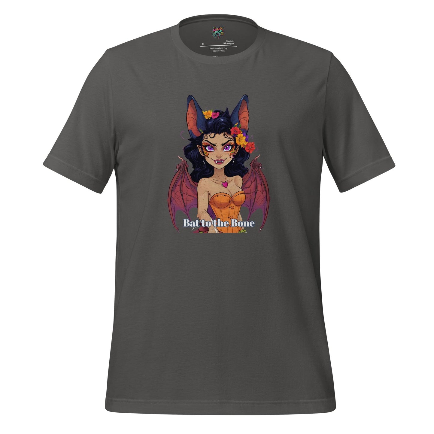 Bat to the Bone Shirt – Sexy Bat Woman Pin-Up Tee, Retro Gothic Halloween Unisex T-Shirt XS–5XL
