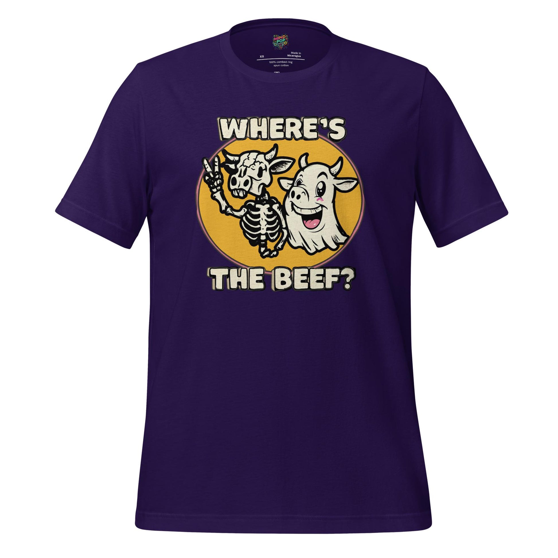 Where’s the Beef Shirt – Funny Halloween Cow Skeleton and Ghost Tee