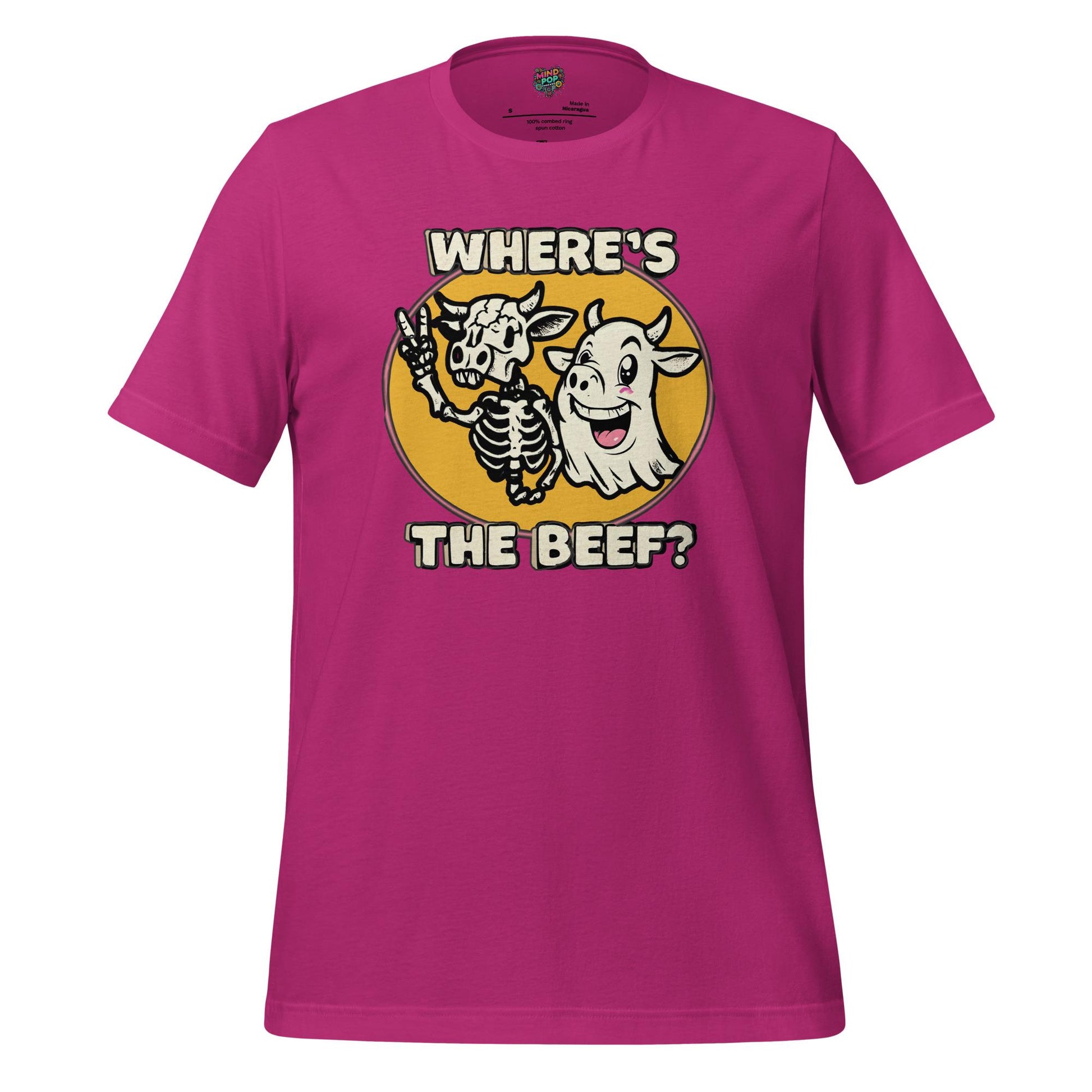 Where’s the Beef Shirt – Funny Halloween Cow Skeleton and Ghost Tee