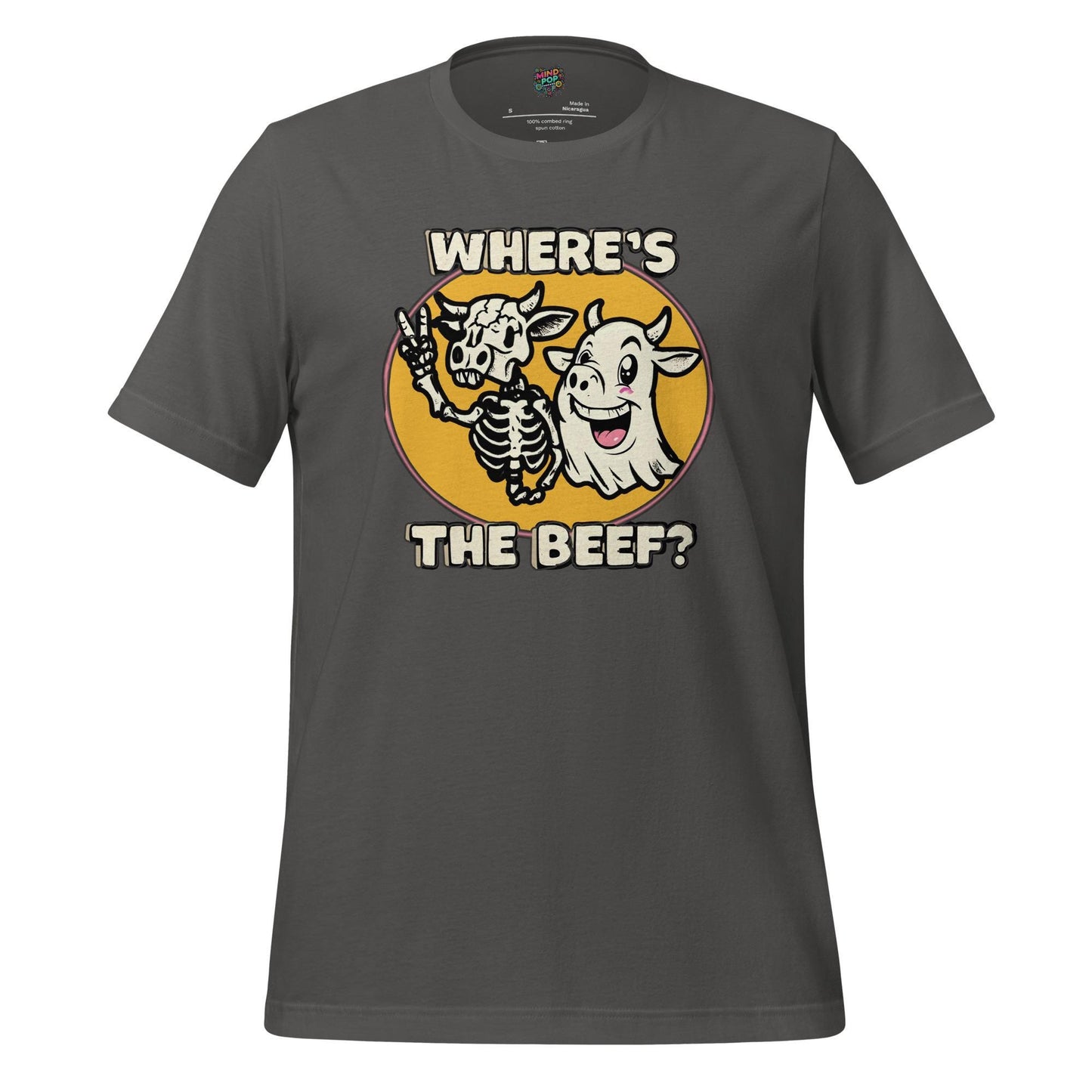 Where’s the Beef Shirt – Funny Halloween Cow Skeleton and Ghost Tee