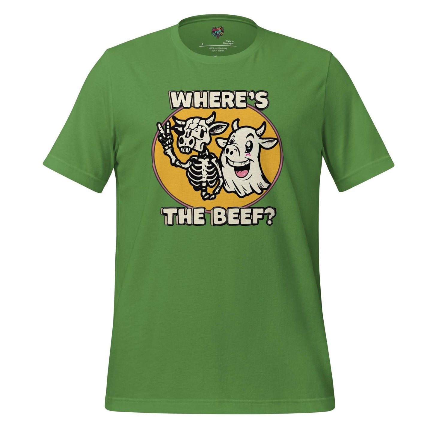Where’s the Beef Shirt – Funny Halloween Cow Skeleton and Ghost Tee