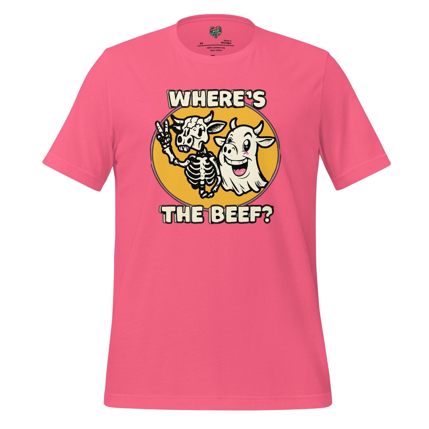 Where’s the Beef Shirt – Funny Halloween Cow Skeleton and Ghost Tee
