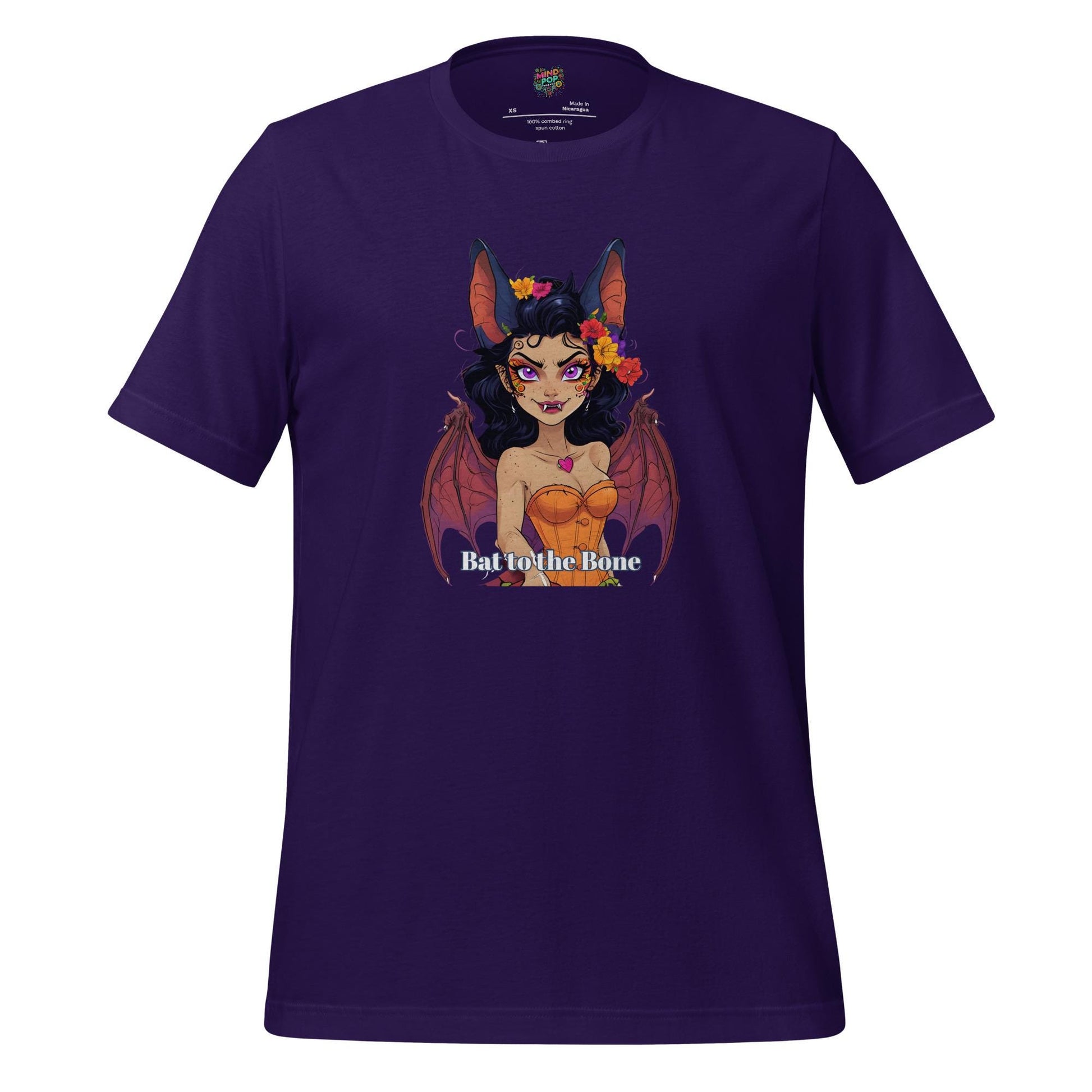 Bat to the Bone Shirt – Sexy Bat Woman Pin-Up Tee, Retro Gothic Halloween Unisex T-Shirt XS–5XL
