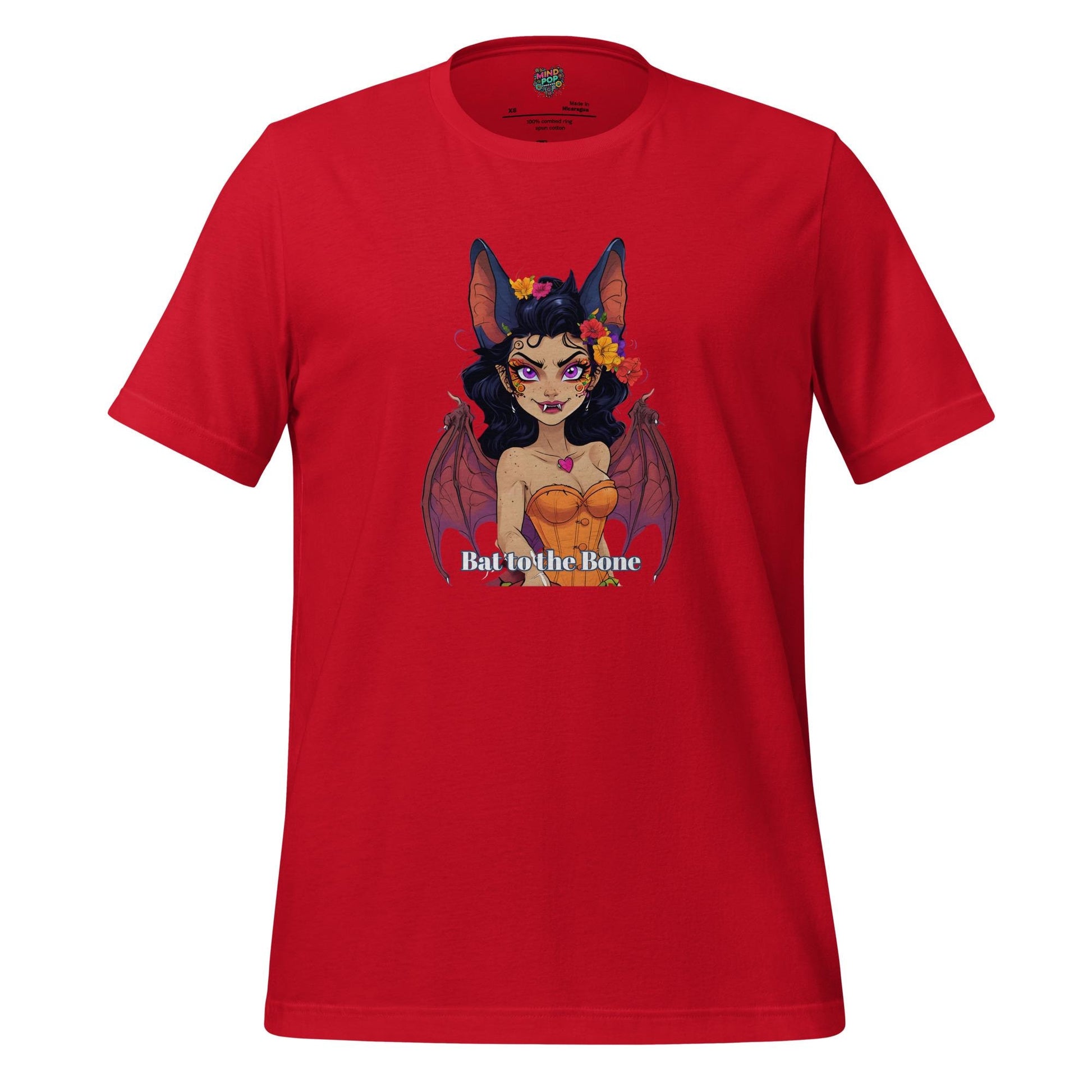 Bat to the Bone Shirt – Sexy Bat Woman Pin-Up Tee, Retro Gothic Halloween Unisex T-Shirt XS–5XL