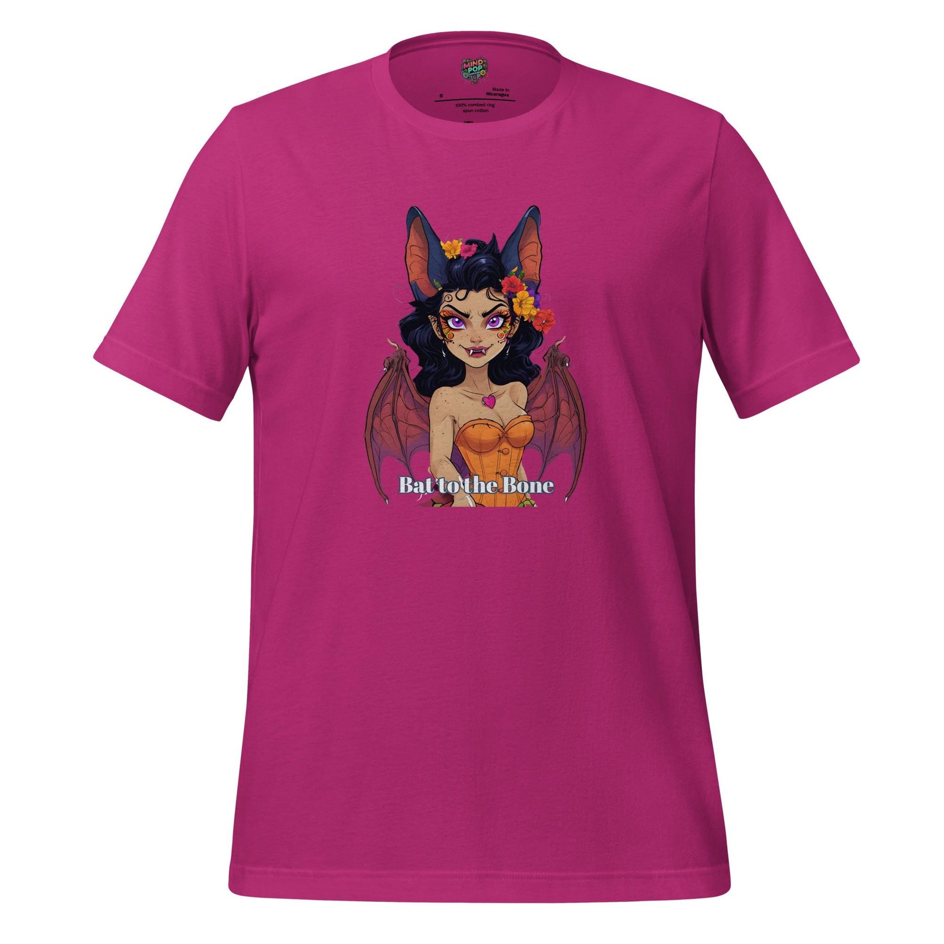Bat to the Bone Shirt – Sexy Bat Woman Pin-Up Tee, Retro Gothic Halloween Unisex T-Shirt XS–5XL