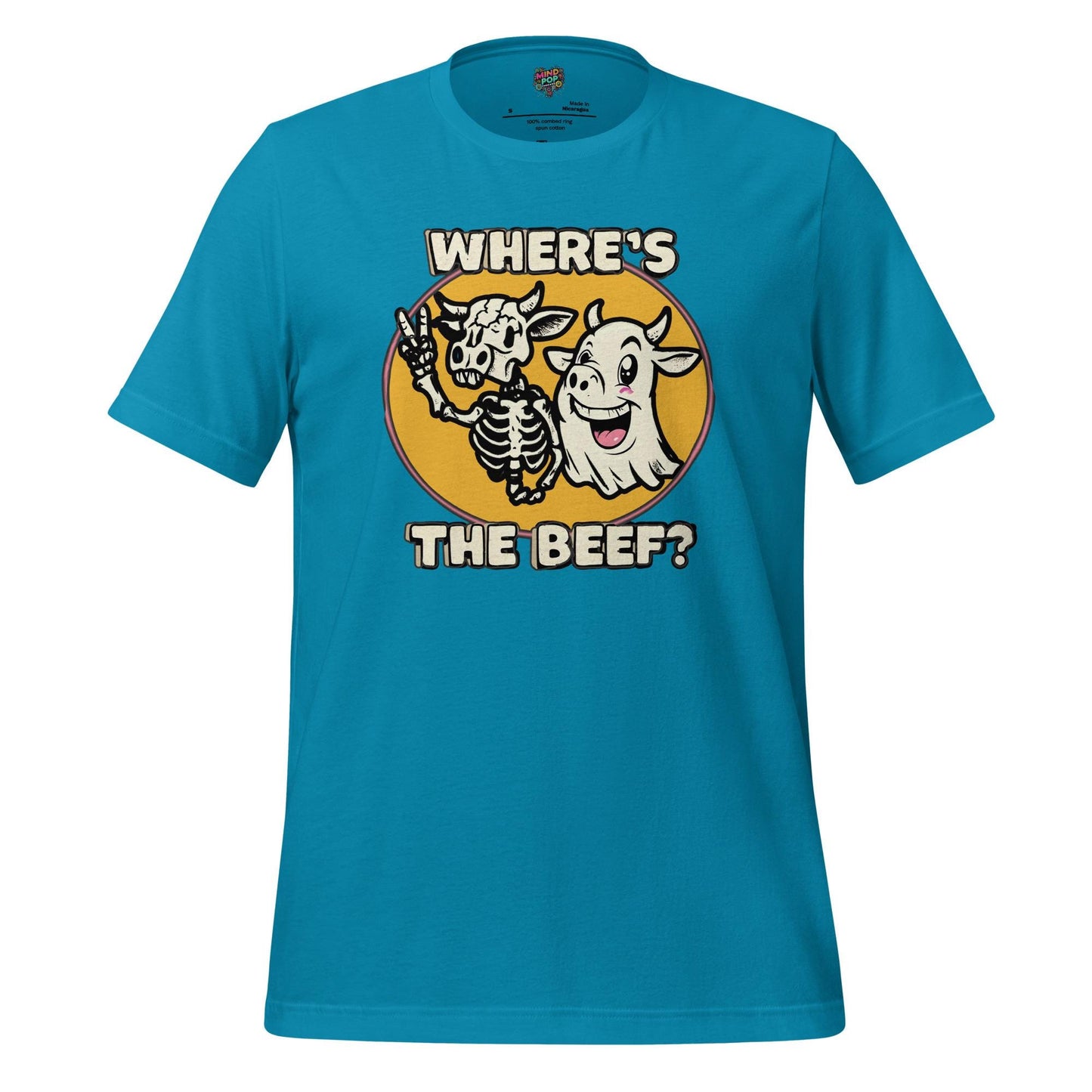 Where’s the Beef Shirt – Funny Halloween Cow Skeleton and Ghost Tee