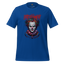 Creepy cartoon clown with unsettling grin and text “I’m the Entertainment” — dark circus humor with horror vibes and chaotic charm