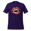 Stylized vampire lips with sharp fangs and dripping blood under the phrase “Midnight Showing” — seductive gothic design with horror movie flair