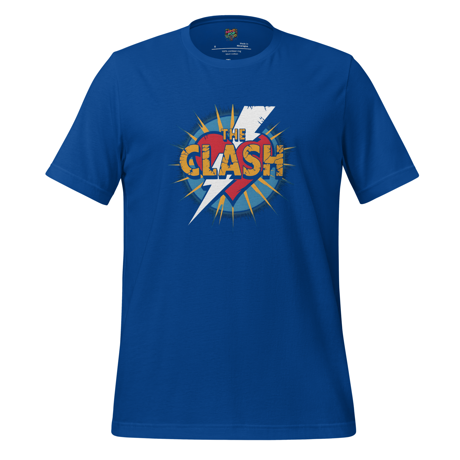 Mashup design of The Clash and The Flash with punk rock attitude and superhero speed — bold tribute to icons who fight the power fast
