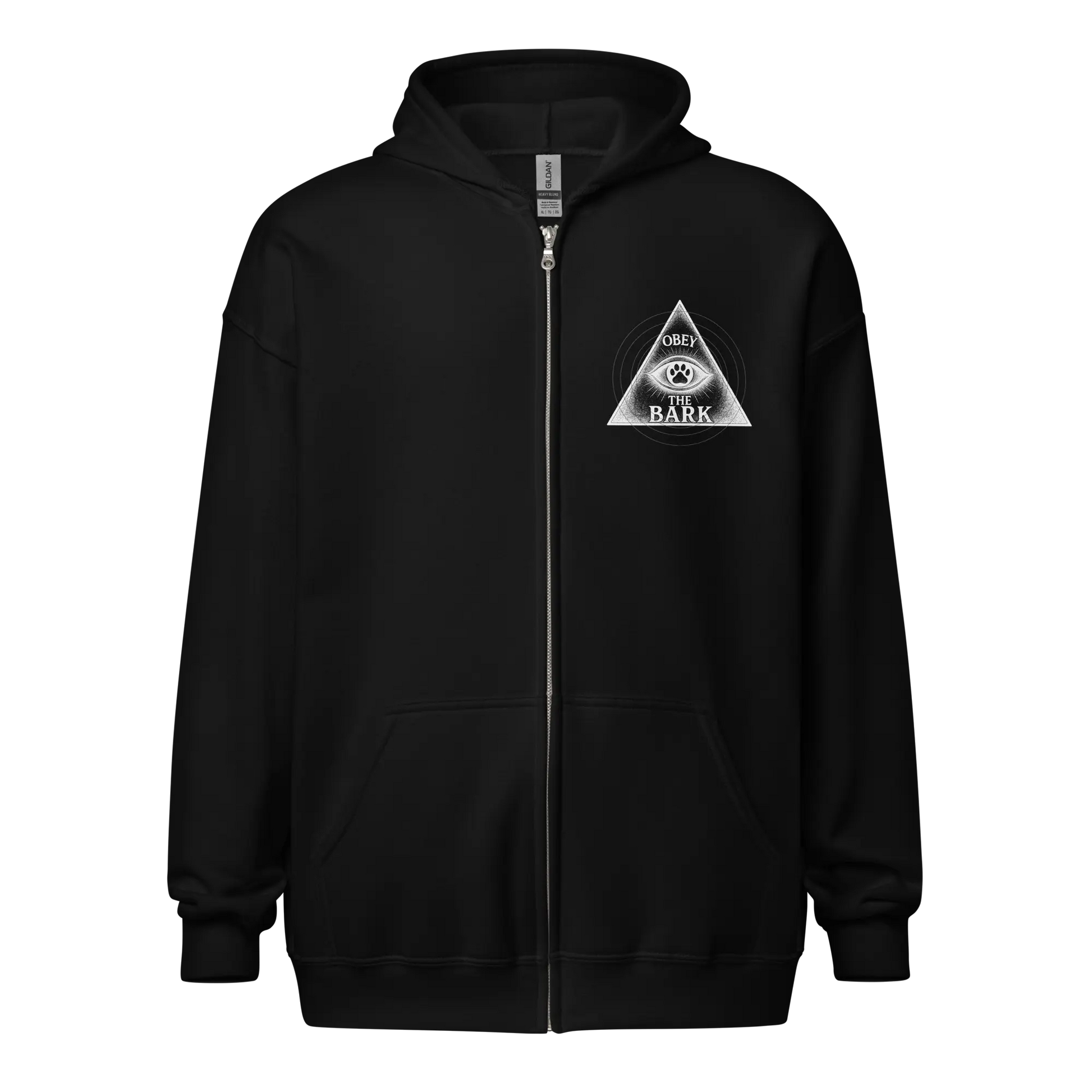 Obey the Bark Zip up Hoodie Jacket